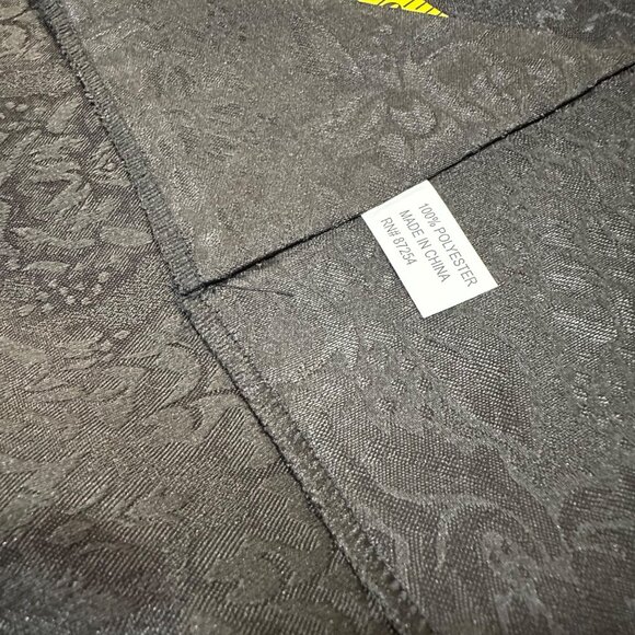 Set of 3 Black Brocade Table Runner Elegant Sophisticated 12" x 72" Paisley EUC - Picture 6 of 8